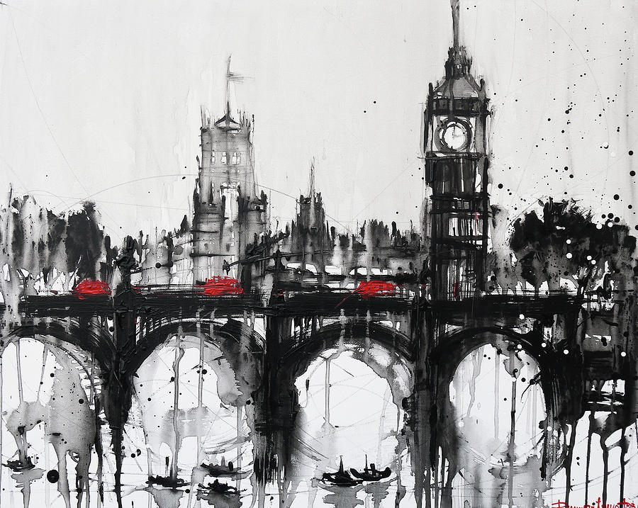 London Painting - Westminster Haze 2 by Irina Rumyantseva