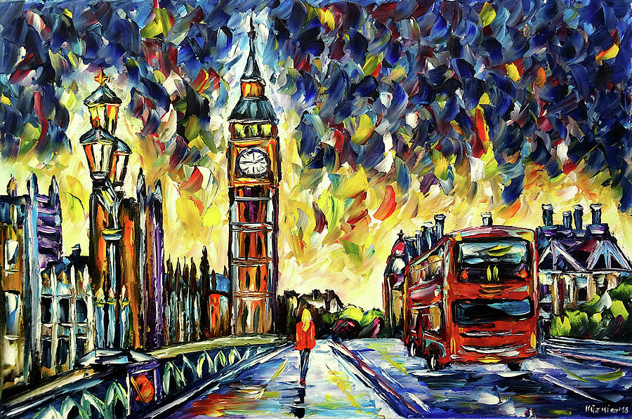 Westminster Painting by Mirek Kuzniar