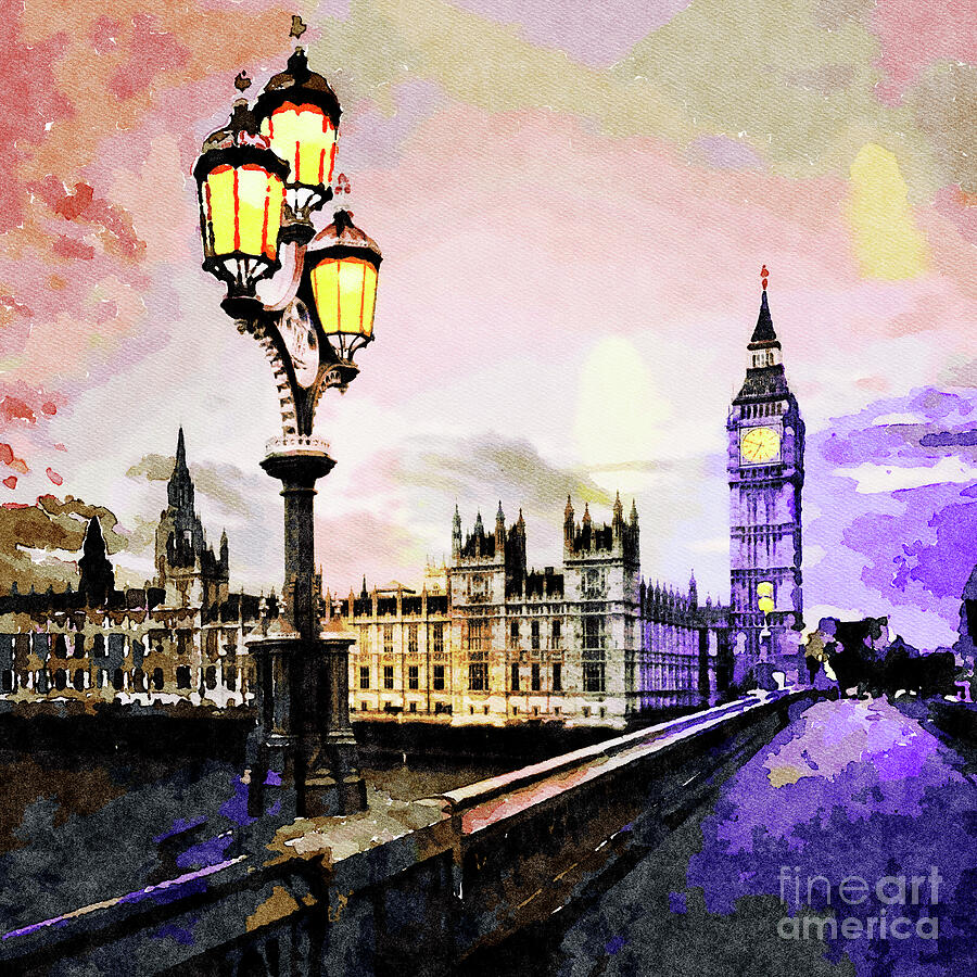 Westminster Morning, Watercolour Photograph by Colin and Linda McKie ...