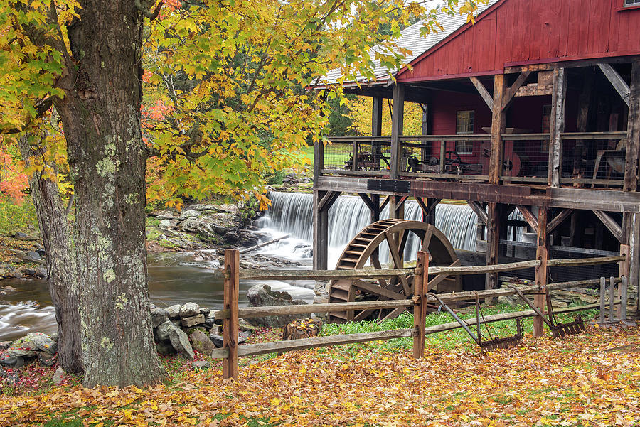 Weston Vermont Old Grist Mill - Open Edition Photograph by Photos by Thom