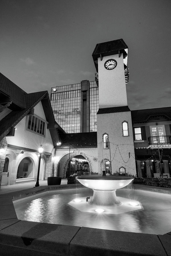 Westport Clock Tower BW Photograph by Steve Stuller