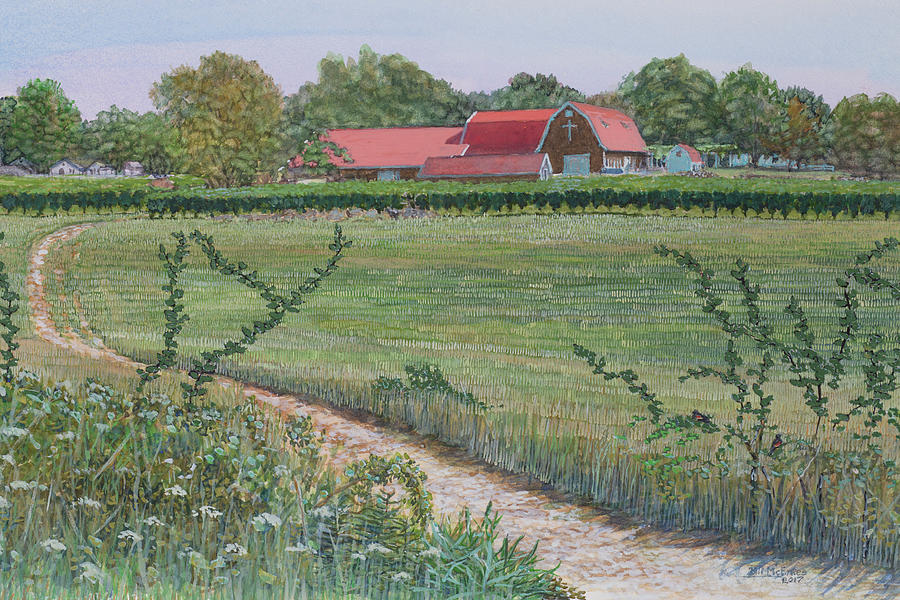 Westport Rivers Vineyard  Painting by Bill McEntee