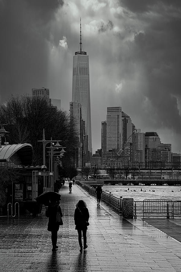 Black And White Photograph - Wet Afternoon On The Far West Side by Chris Lord