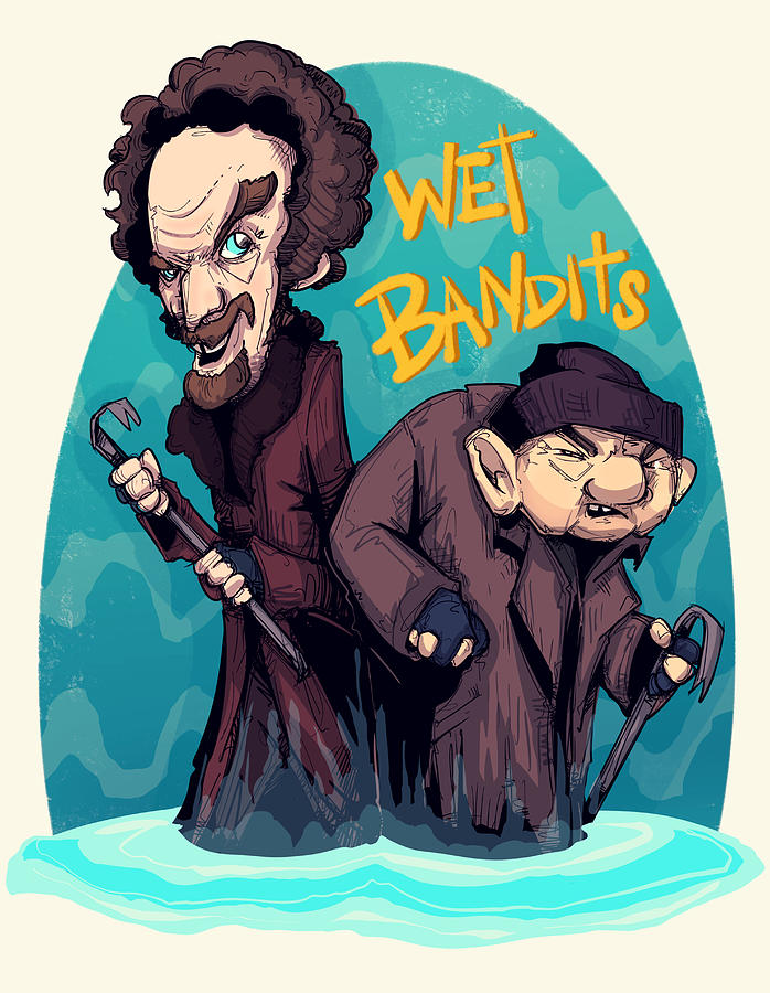 Wet Bandits Drawing by Ludwig Van Bacon