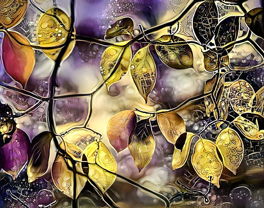 Wet Leaves Digital Art By Edward Landen Fine Art America