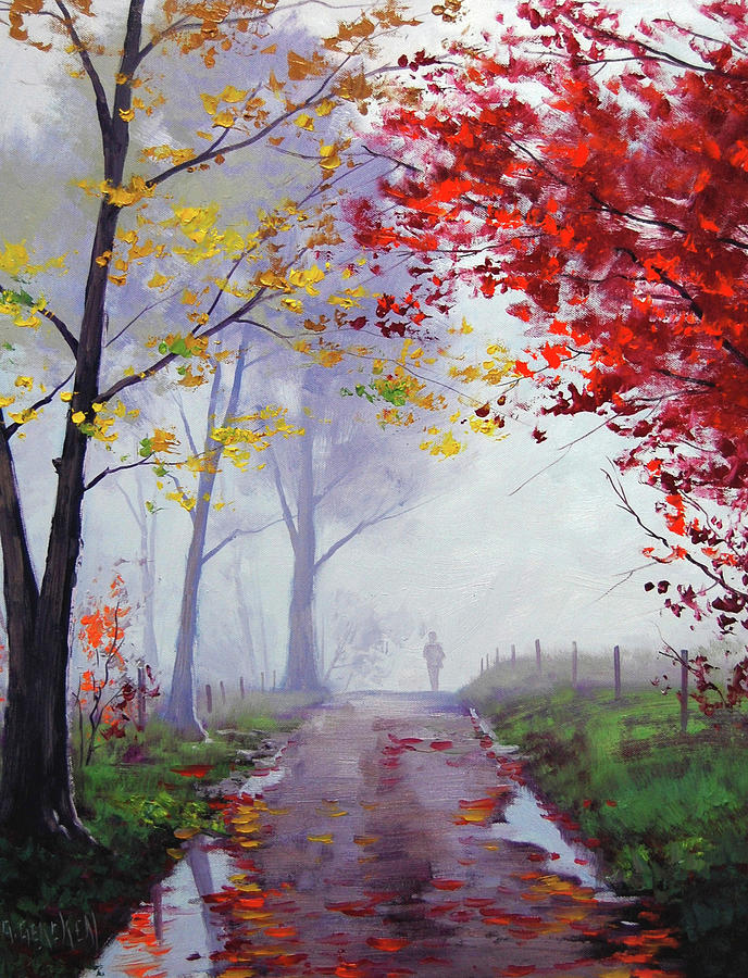 Wet Misty Day Painting