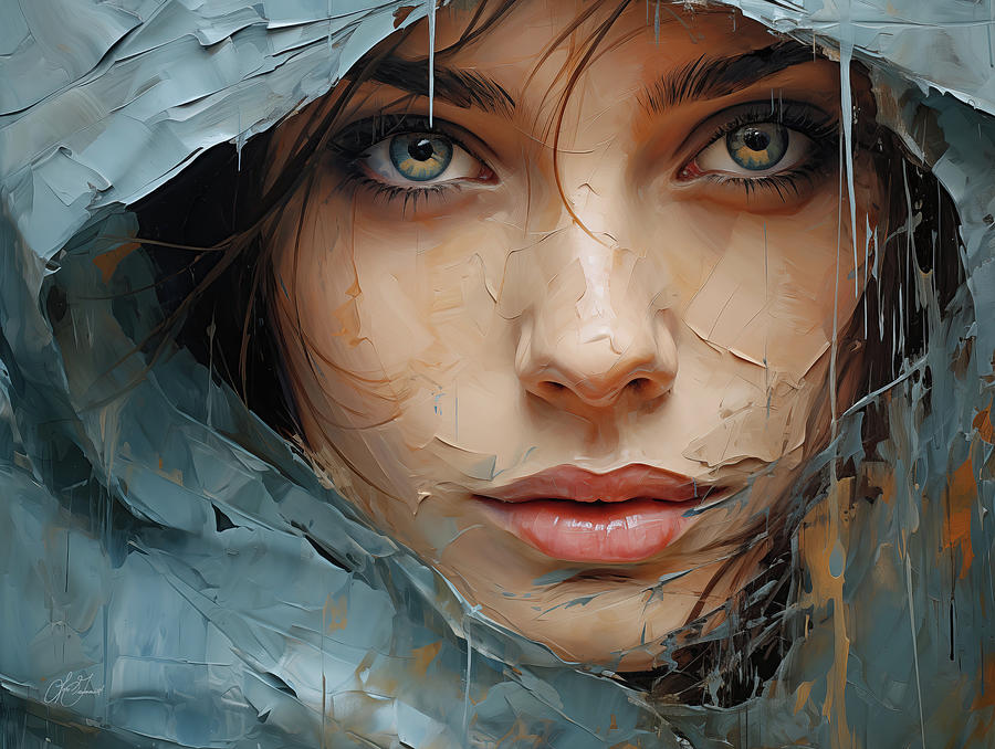 Wet Paint Portrait Digital Art by Lori Grimmett