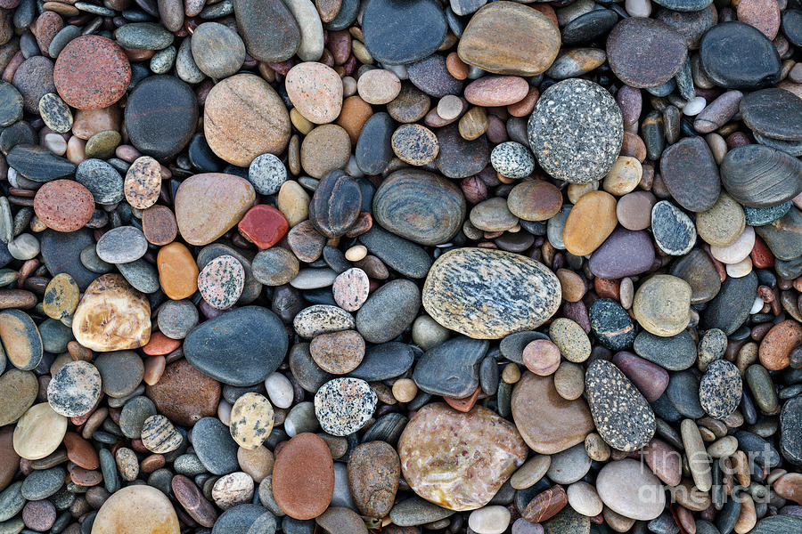 Pebbles Photograph - Wet Pebble Pattern by Tim Gainey