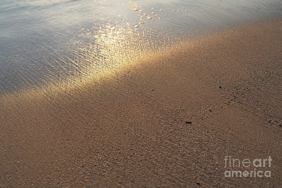 Wet sand at sunrise on the Mediterranean Sea 1 Photograph by Adriana Mueller
