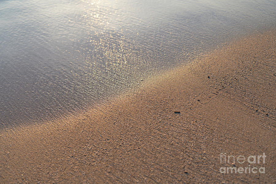 Wet sand at sunrise on the Mediterranean Sea 2 Photograph by Adriana Mueller