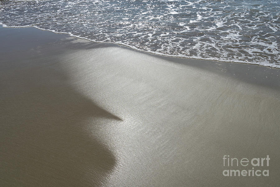 Wet sand, sea water and reflections of sunlight Photograph by Adriana Mueller