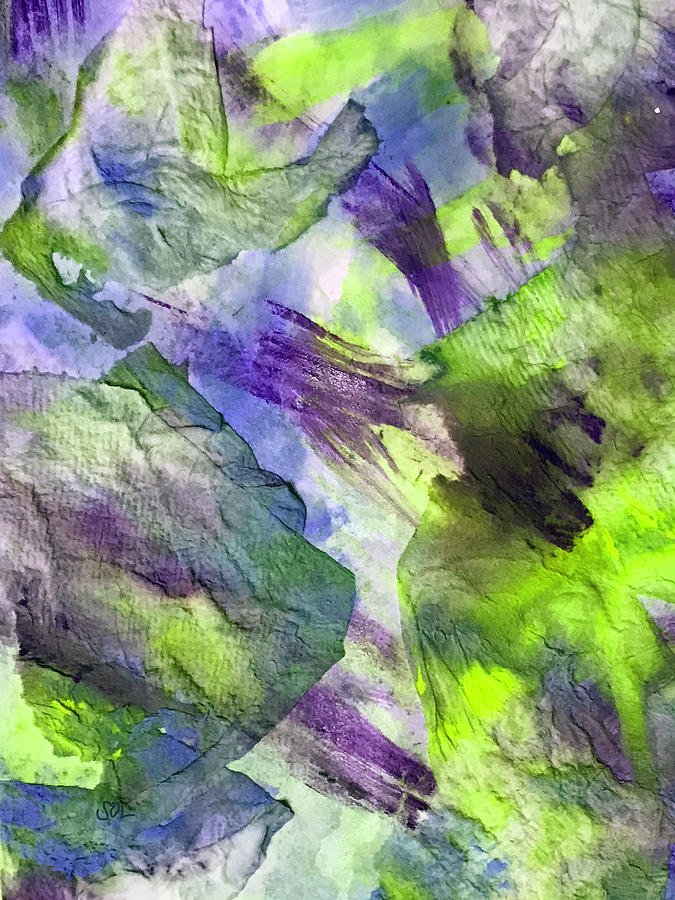 Wet Tissue Paper Abstract Painting 2 Painting by Sandi OReilly Fine