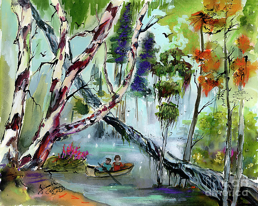Tree Painting - Wetland Magic Deep Wilderness by Ginette Callaway