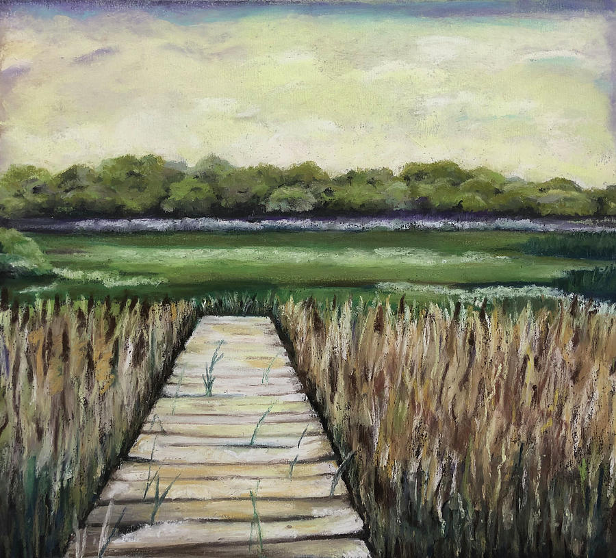 Wetland Refuge Pastel by MaryJo Clark