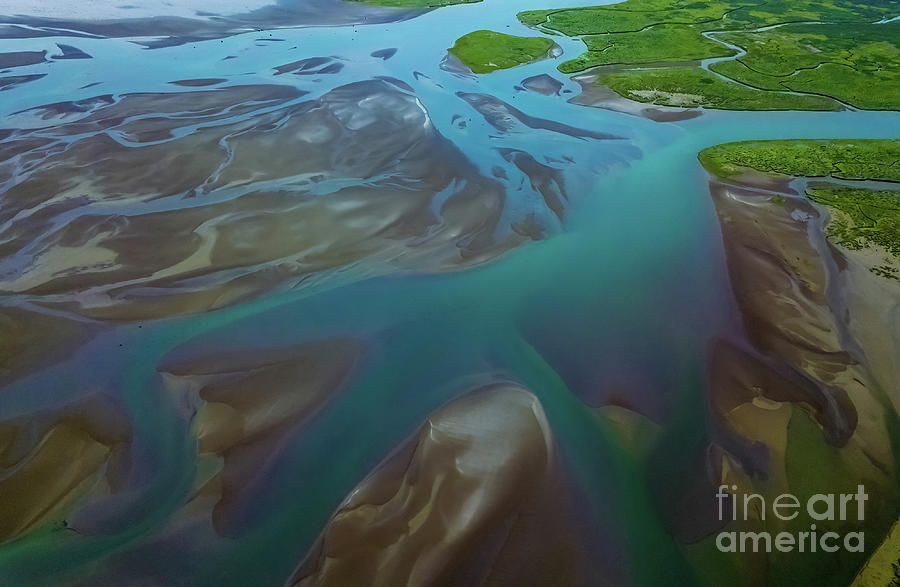 Wetlands Blue Green Braided River Photograph by Mike Reid