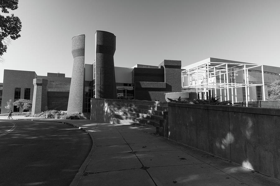 Wexner Center for the Arts at Ohio State University in black and white Photograph by Eldon McGraw
