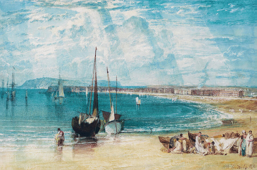 Vintage Painting - Weymouth by JMW Turner 1811 by J M W Turner