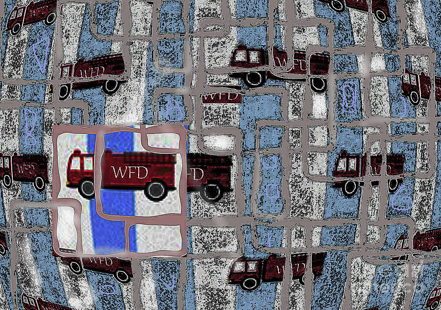 WFD Truck Inlay Painting by Rita Brown