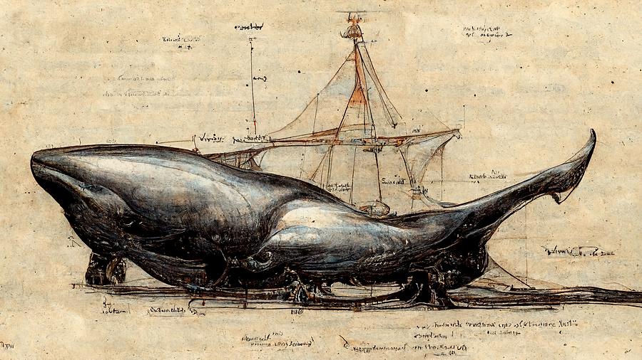 Whale #2 Digital Art by Nickleen Mosher