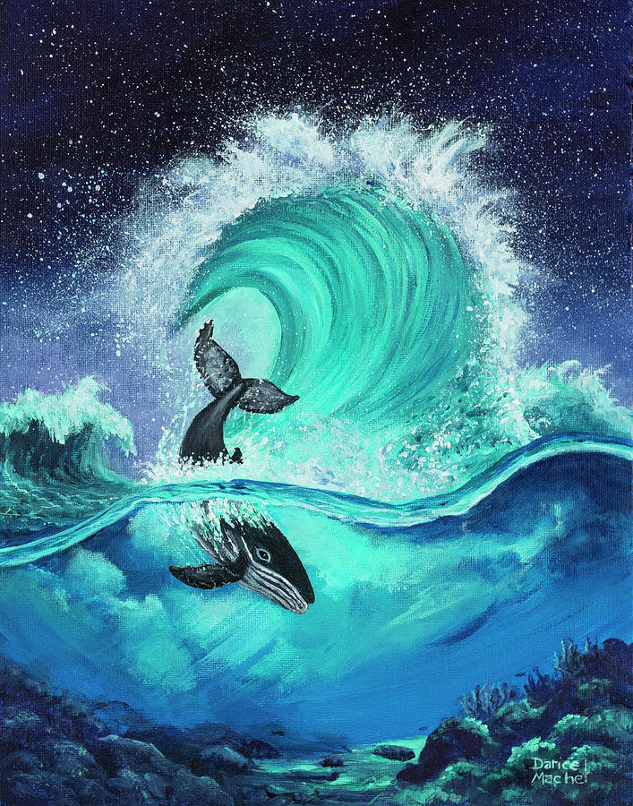 Whale Of A wave Painting by Darice Machel McGuire - Fine Art America