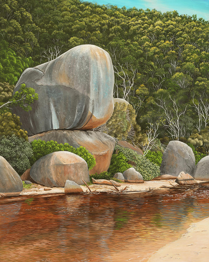 Whale Rock Tidal River Wilsons Prom Painting