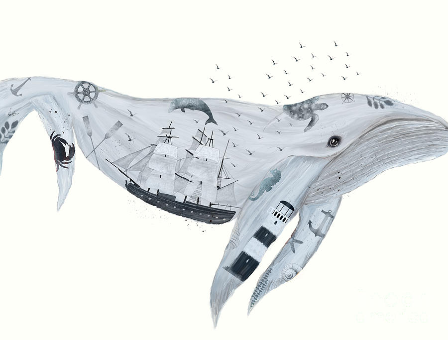 Whale Painting - Whale Sonnet by Bri Buckley