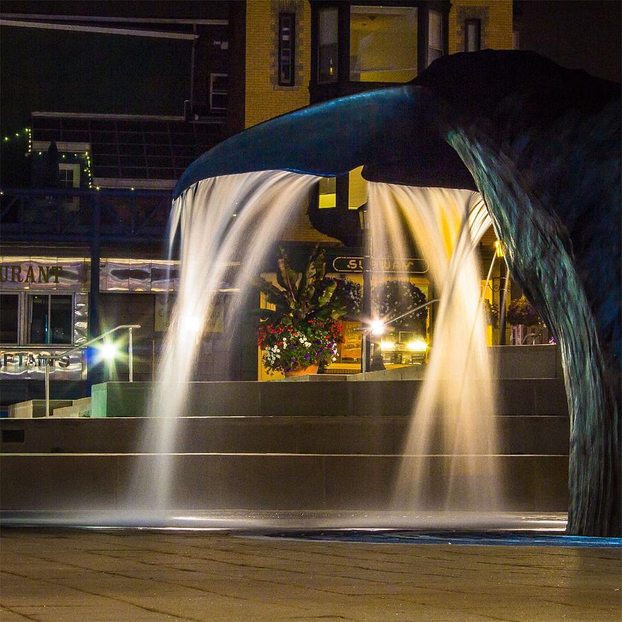 Whale Tail Sculpture Fountain New London Photograph by Robert Zeigler