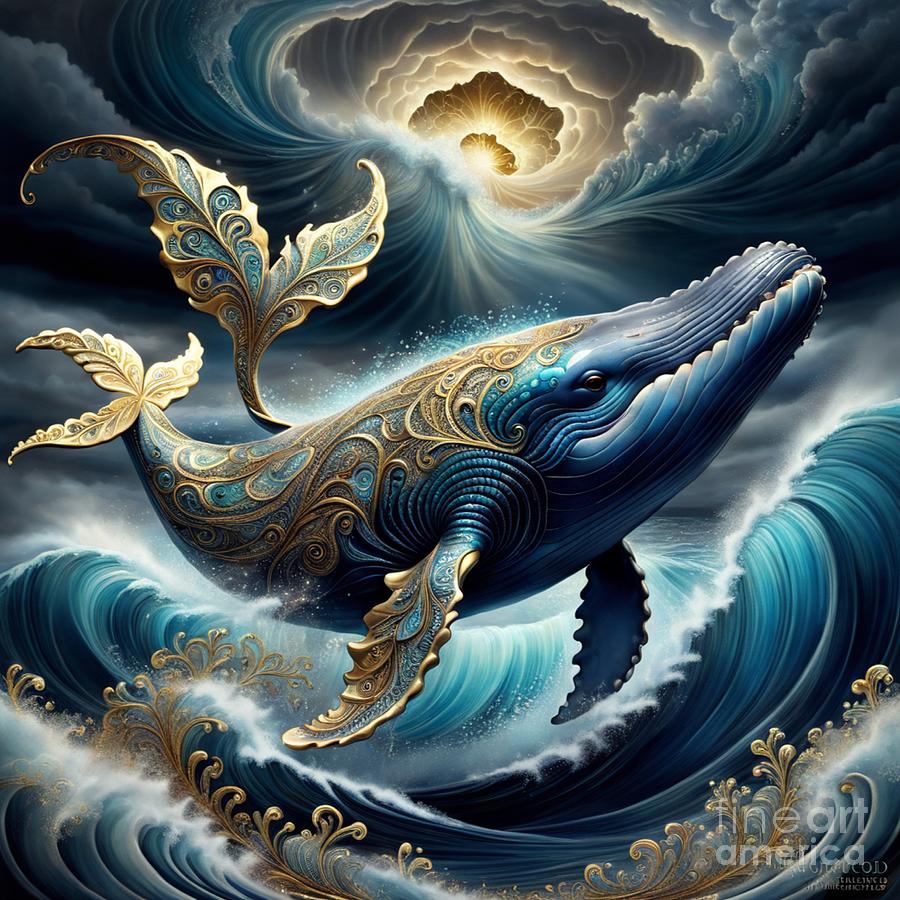 Whale Tale Spirit Stunning Digital Art by Debra Miller