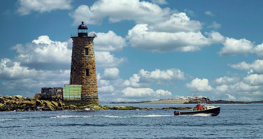 Whaleback Lighthouse - Kittery, Maine Photograph by Deb Bryce