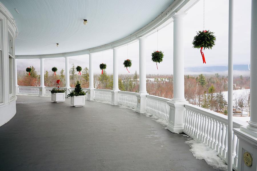 Porch View from the Omni Mount Washington Resort Photograph by Lisa Cuipa
