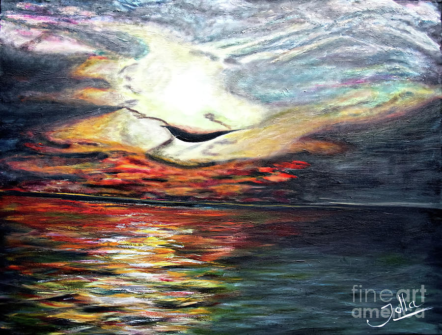 Sunset Painting - What Dreams may Come.. by Jolanta Anna Karolska