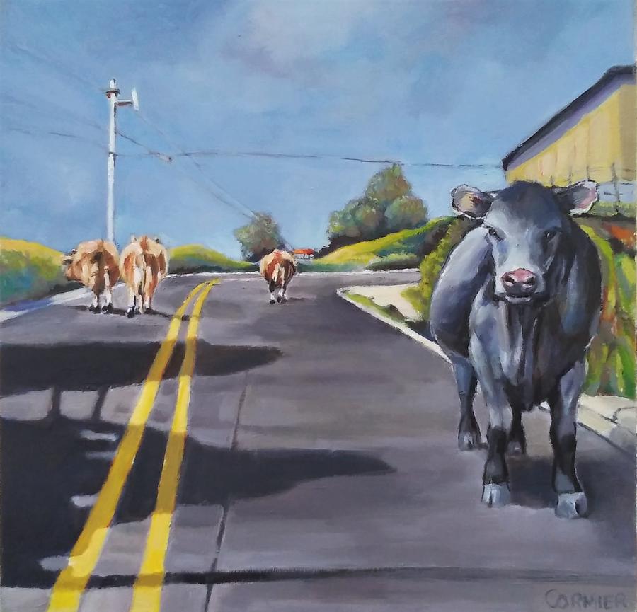 What Happened After The Cows Escaped Painting by Jean Cormier
