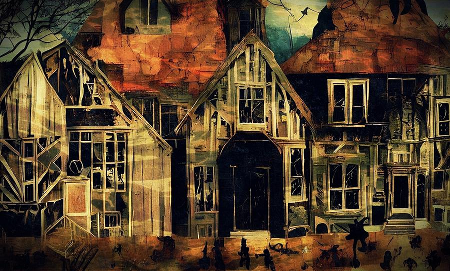 What Happened To Grandmas House? Digital Art by Ally White