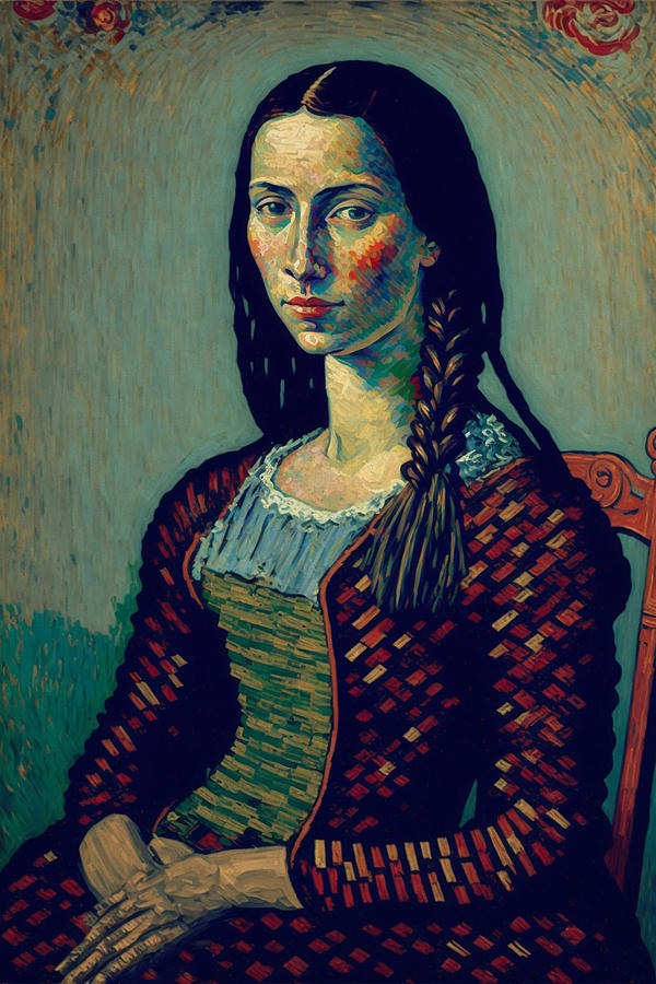 What if Vincent van Gogh had painted Mona Lisa? Painting by Kai Saarto