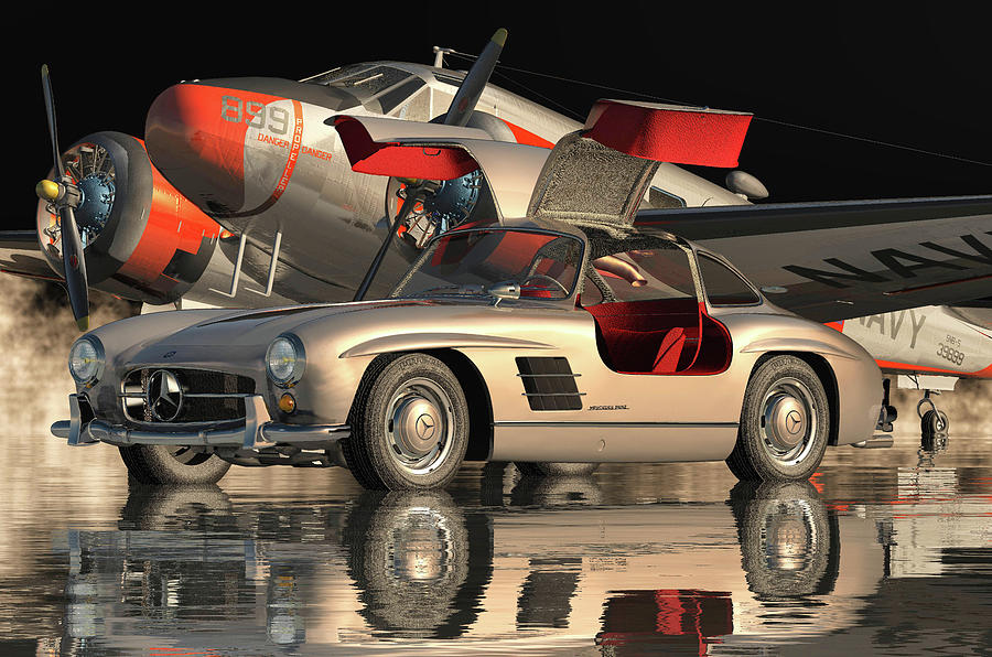 What is the Mercedes 300SL Gullwing From 1964? Digital Art by Jan Keteleer