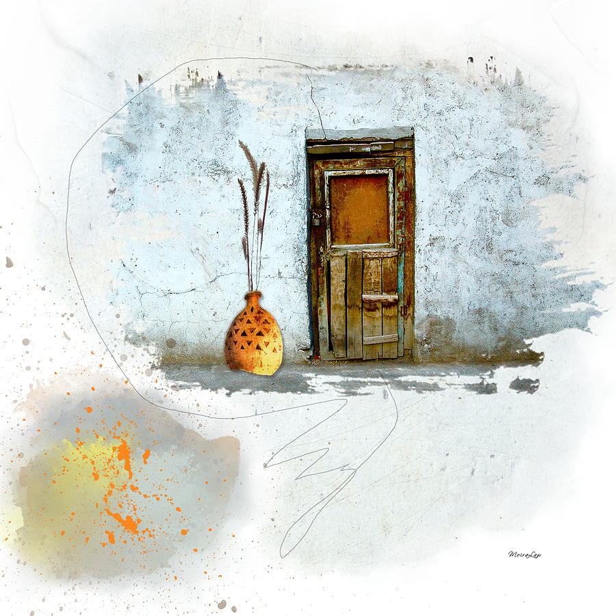 What Lies Behind this Locked Door? Mixed Media by Moira Law