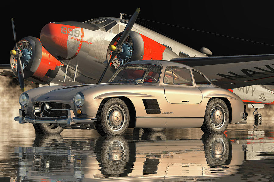 What Makes the Design of a Mercedes 300 SL Gullwing Digital Art by Jan Keteleer