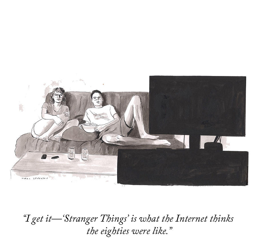 What The Internet Thinks The Eighties Was Like Drawing by Karl Stevens
