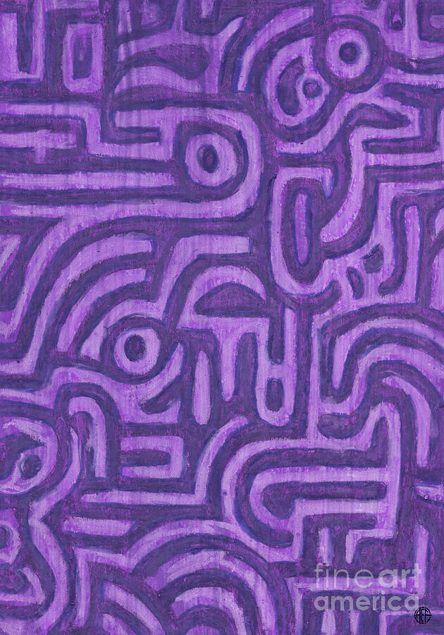 What The Purple Snake Said  Painting by Amy E Fraser