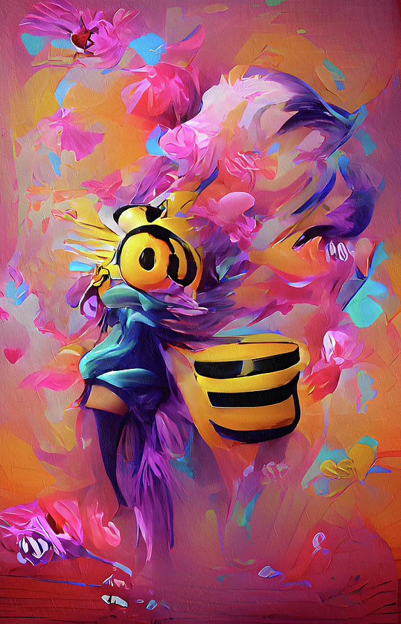 What Would We Do Without Bees Abstract Mixed Media by Georgiana Romanovna