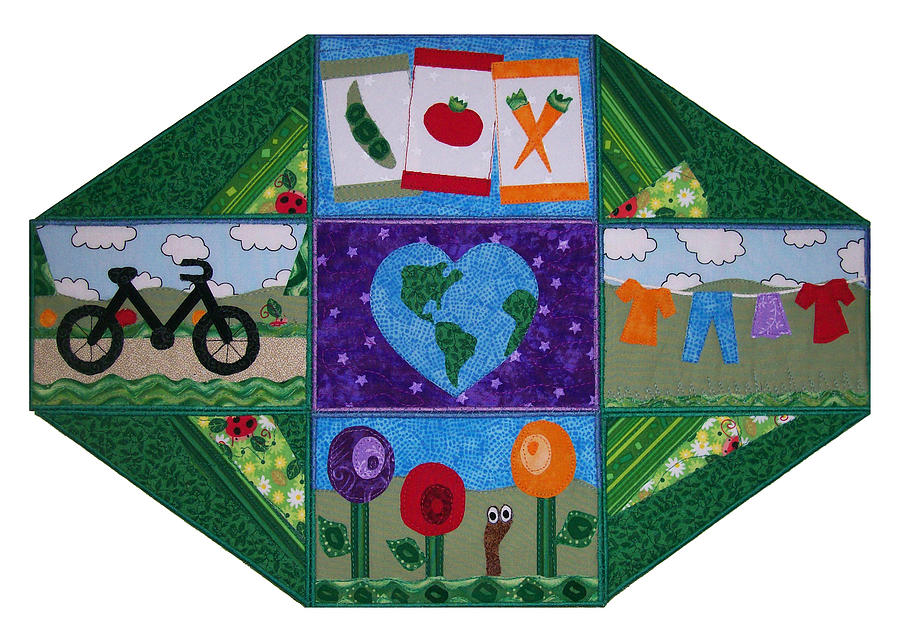 What You Can Do to Save the Planet Tapestry - Textile by Pam Geisel