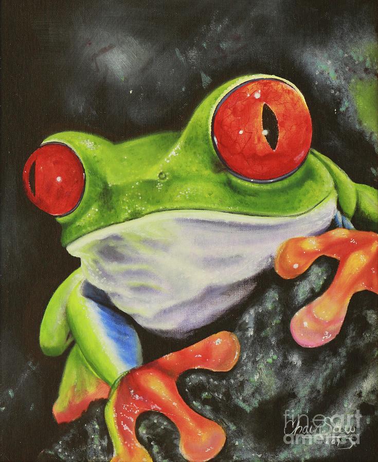 Frog Painting - What You Looking At?  by Johnny Maggard
