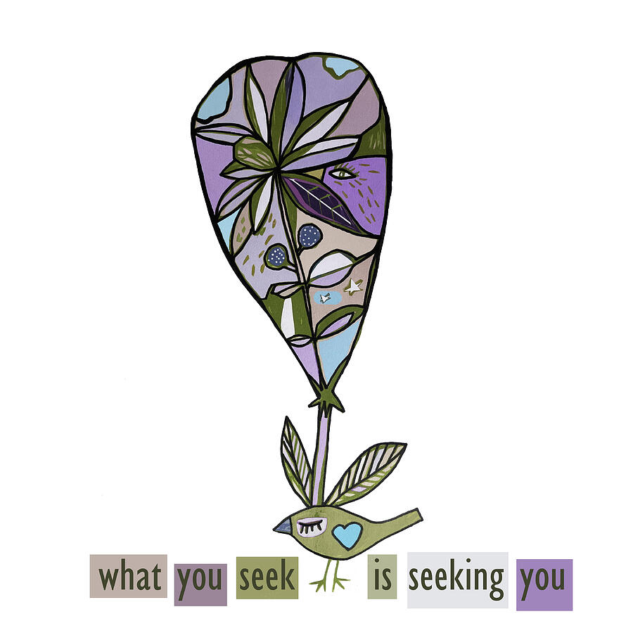 Abstract Drawing - What You Seek Is Seeking You by Cheri Glover Abstract Drawing - What You Seek Is Seeking You by Cheri Glover