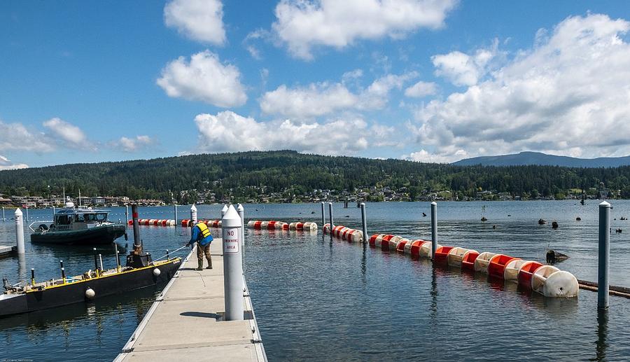 Whatcom Lake Dock and Floats Photograph by Tom Cochran