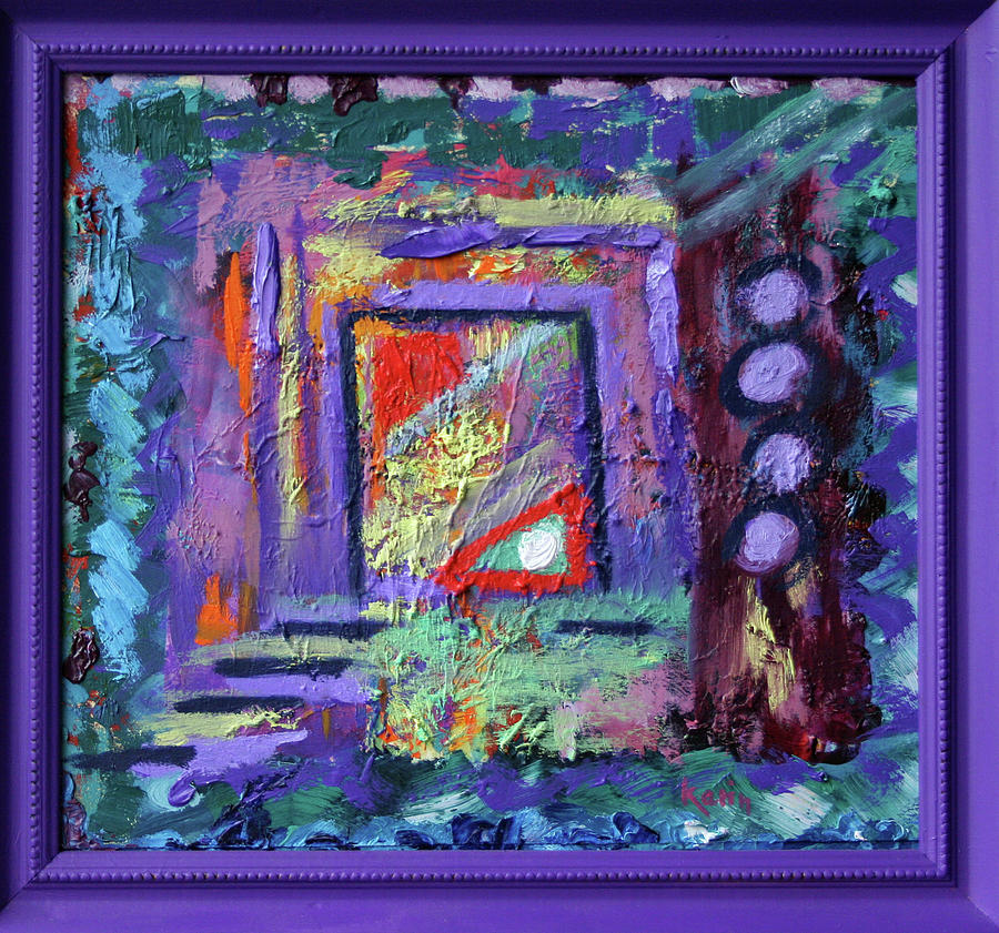 Whats in the Box with Frame Painting by Karin Eisermann