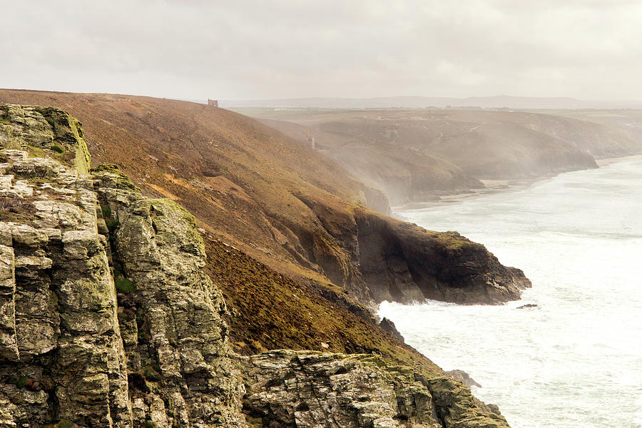 Nature Photograph - Wheal Coates from St Agnes Head by Terri Waters