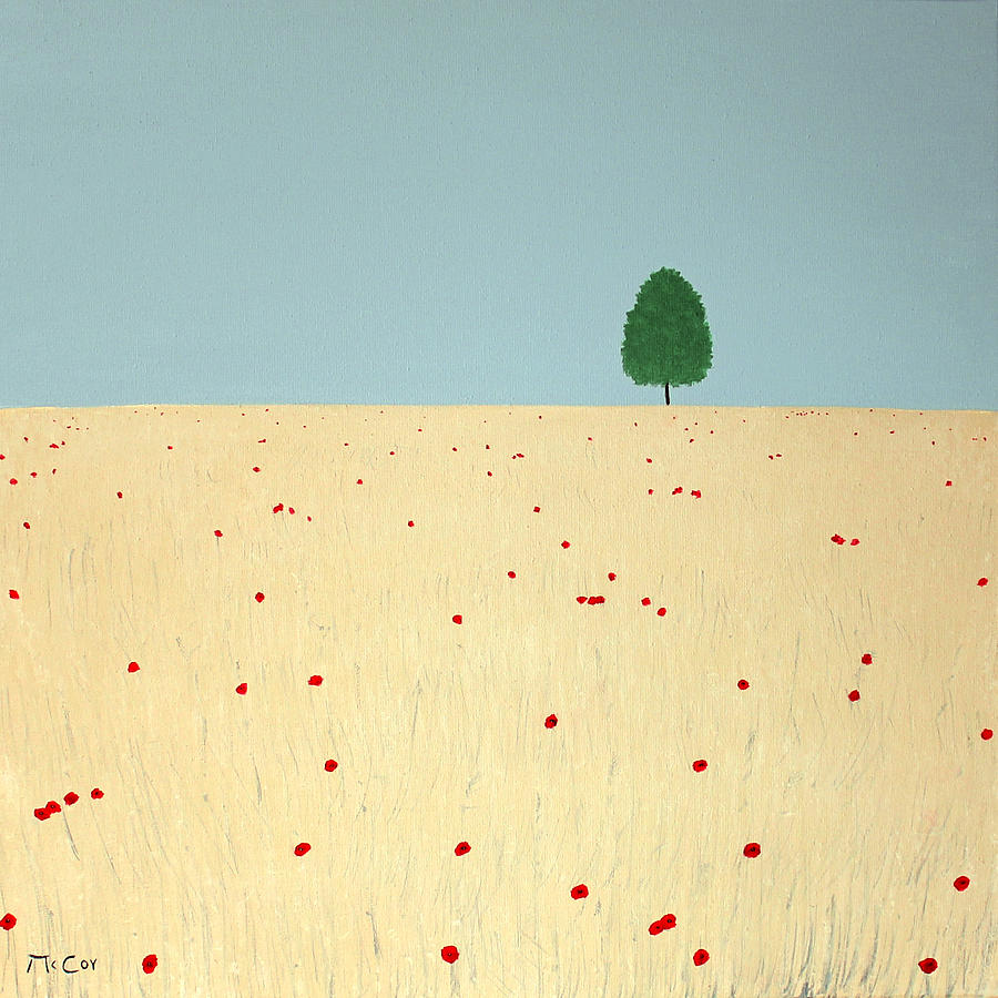 Wheat and Poppies Painting by K McCoy