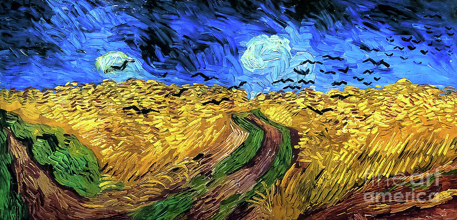 Wheat Field With Crows by Vincent Van Gogh 1890 Painting by Vincent Van Gogh