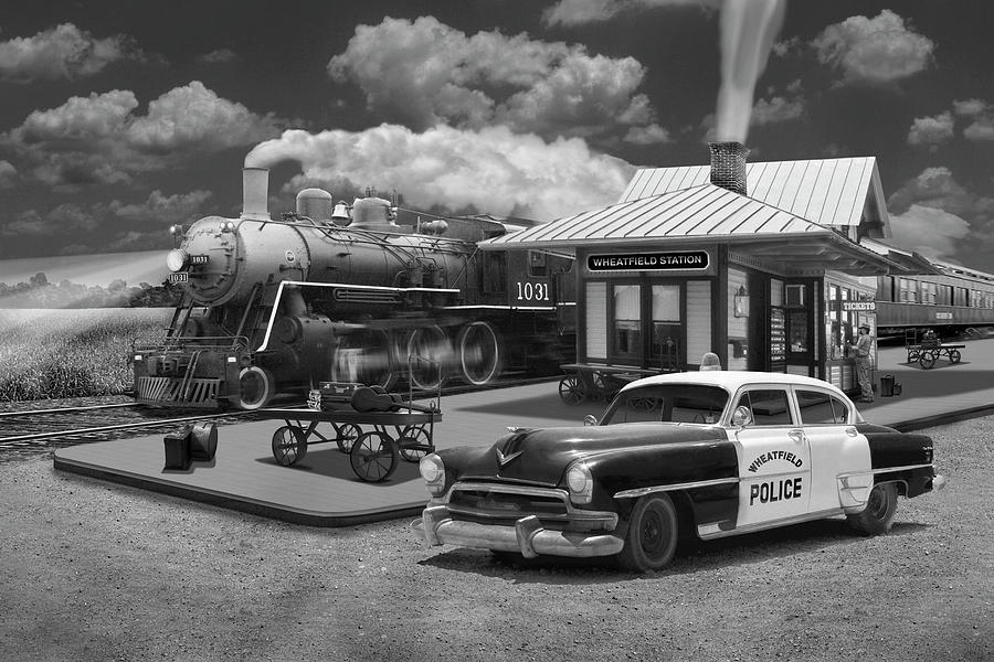 Wheatfield Station with Police Photograph by Mike McGlothlen