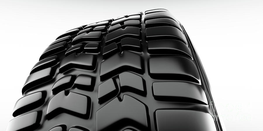 Wheel close-up on tire. White background Photograph by Michal Bednarek